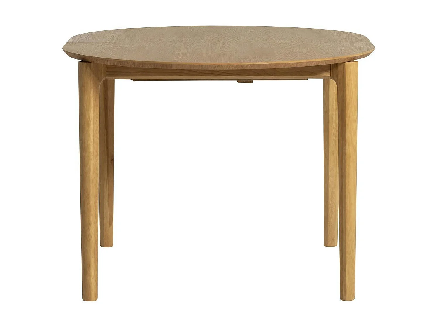 Table à manger ronde en chêne clair avec rallonge intégrée 130-170 cm DERBY