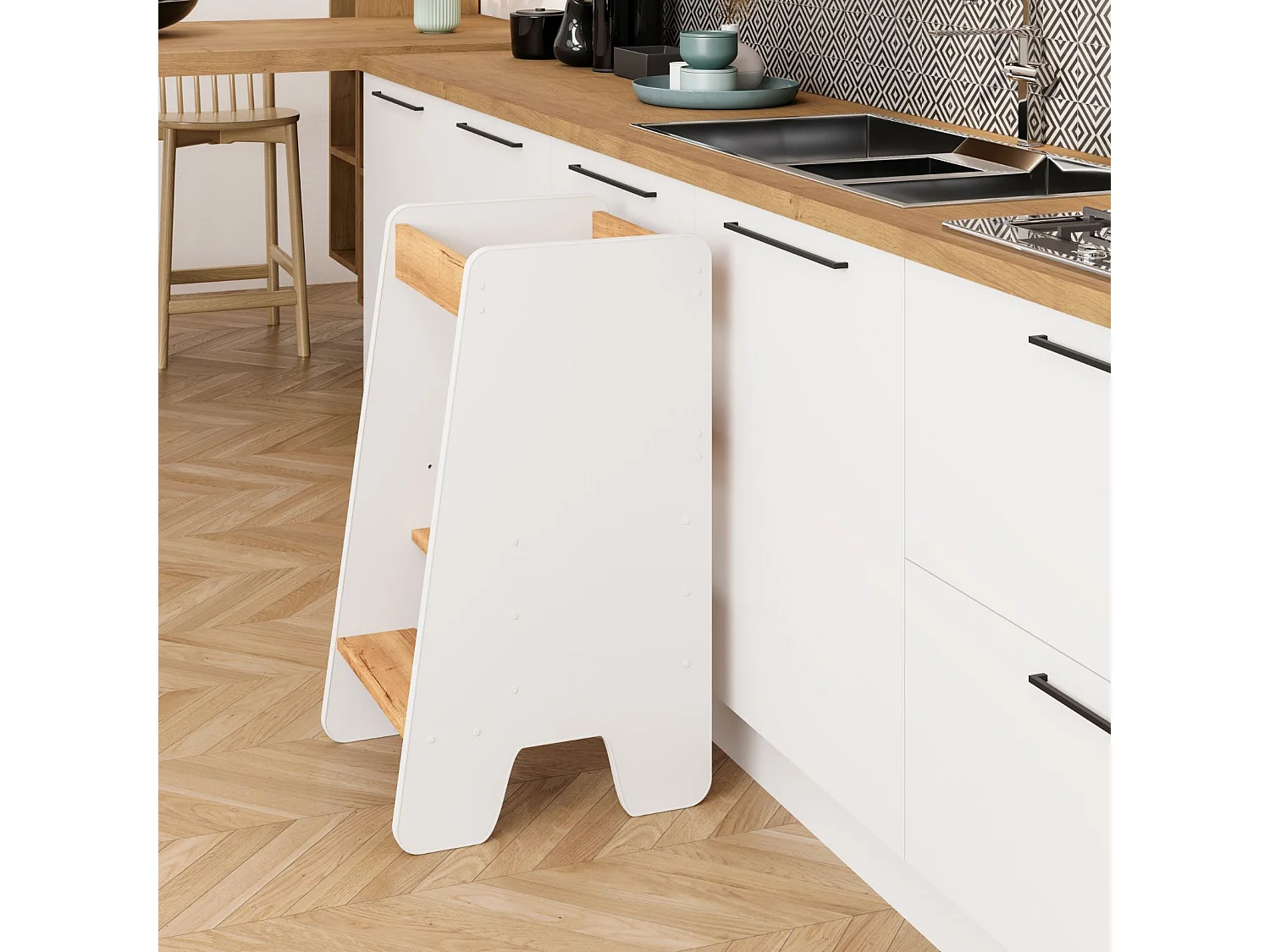 Kinder-Küchenhelfer | Sicherer Lernturm für kleine Helfer im Haushalt