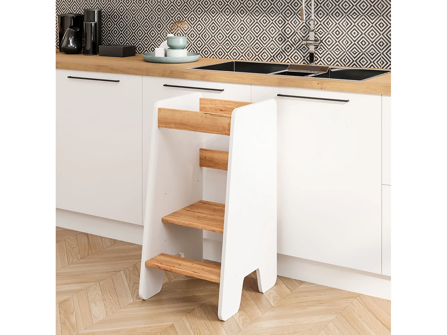 Kinder-Küchenhelfer | Sicherer Lernturm für kleine Helfer im Haushalt