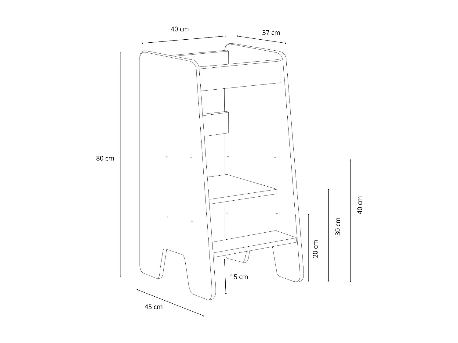 Kinder-Küchenhelfer | Sicherer Lernturm für kleine Helfer im Haushalt