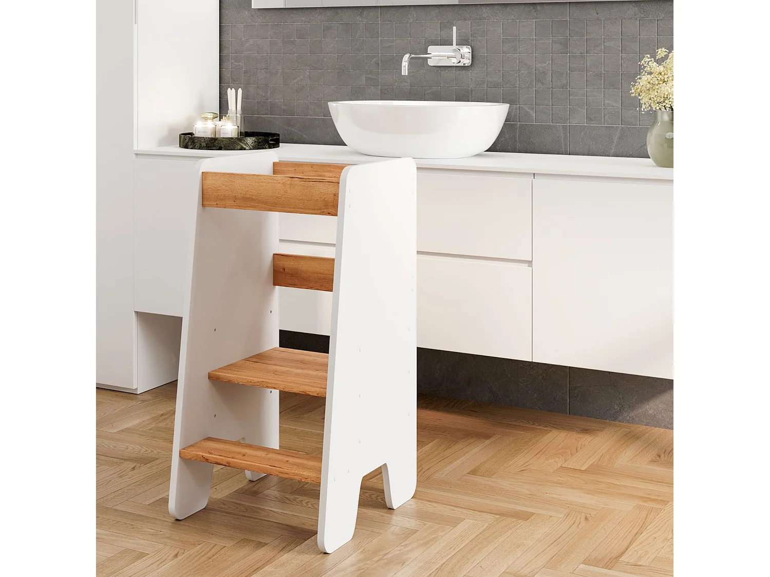 Kinder-Küchenhelfer | Sicherer Lernturm für kleine Helfer im Haushalt