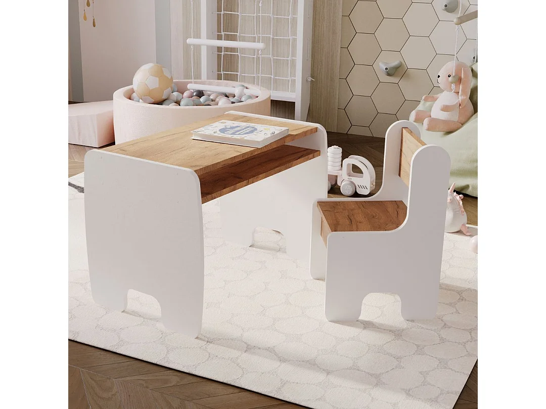 Kindermöbel-Set: Stabiler Tisch & Stühle - Perfekt zum Spielen & Lernen