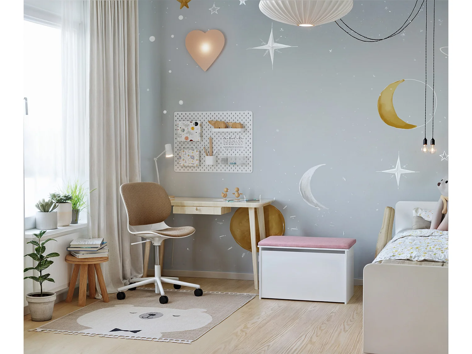 Spielzeugtruhe Daria - Sicherer und stilvoller Stauraum für Kinderzimmer