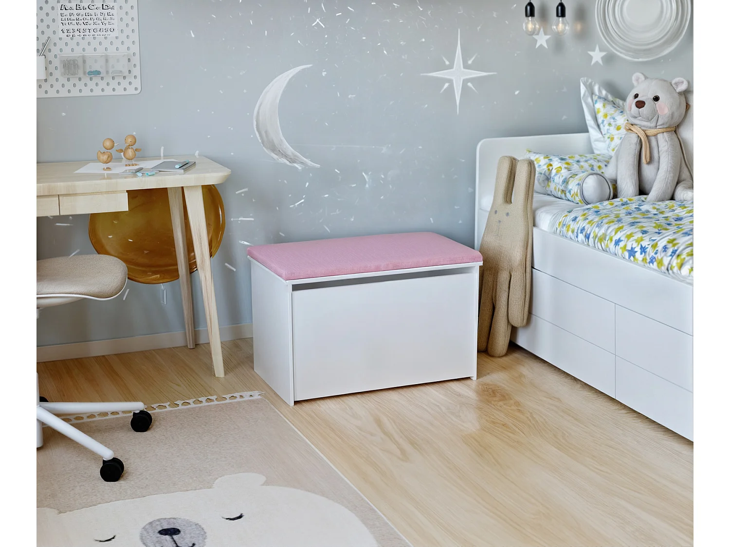 Spielzeugtruhe Daria - Sicherer und stilvoller Stauraum für Kinderzimmer