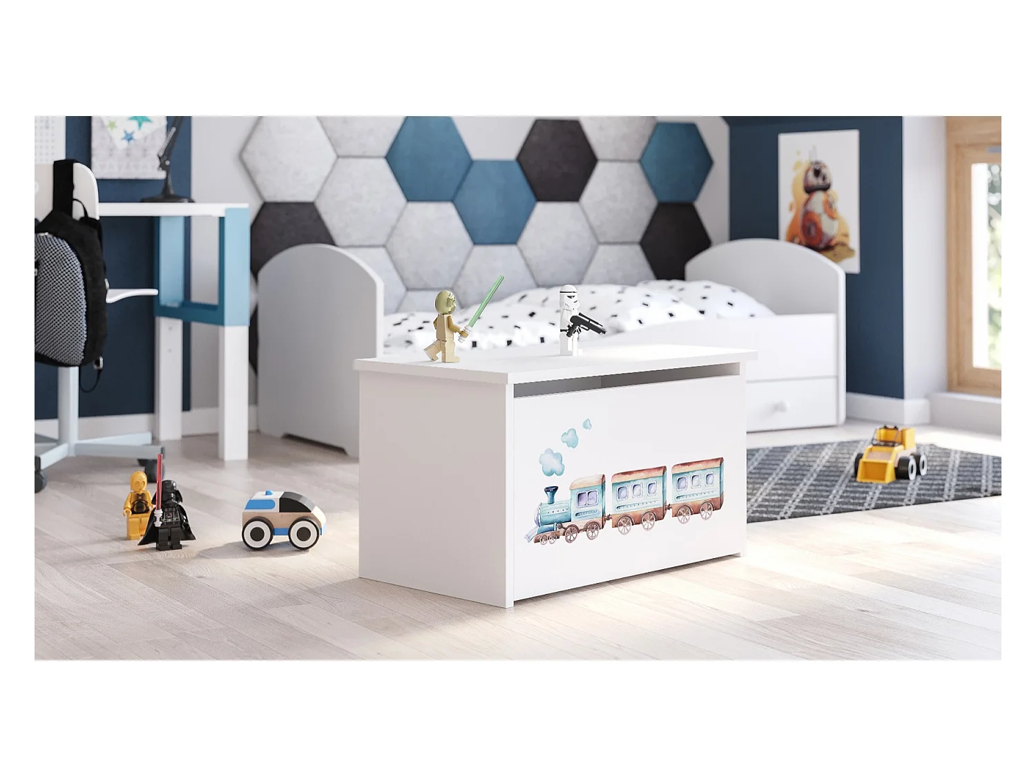 Spielzeugtruhe Daria - Sicherer und stilvoller Stauraum für Kinderzimmer