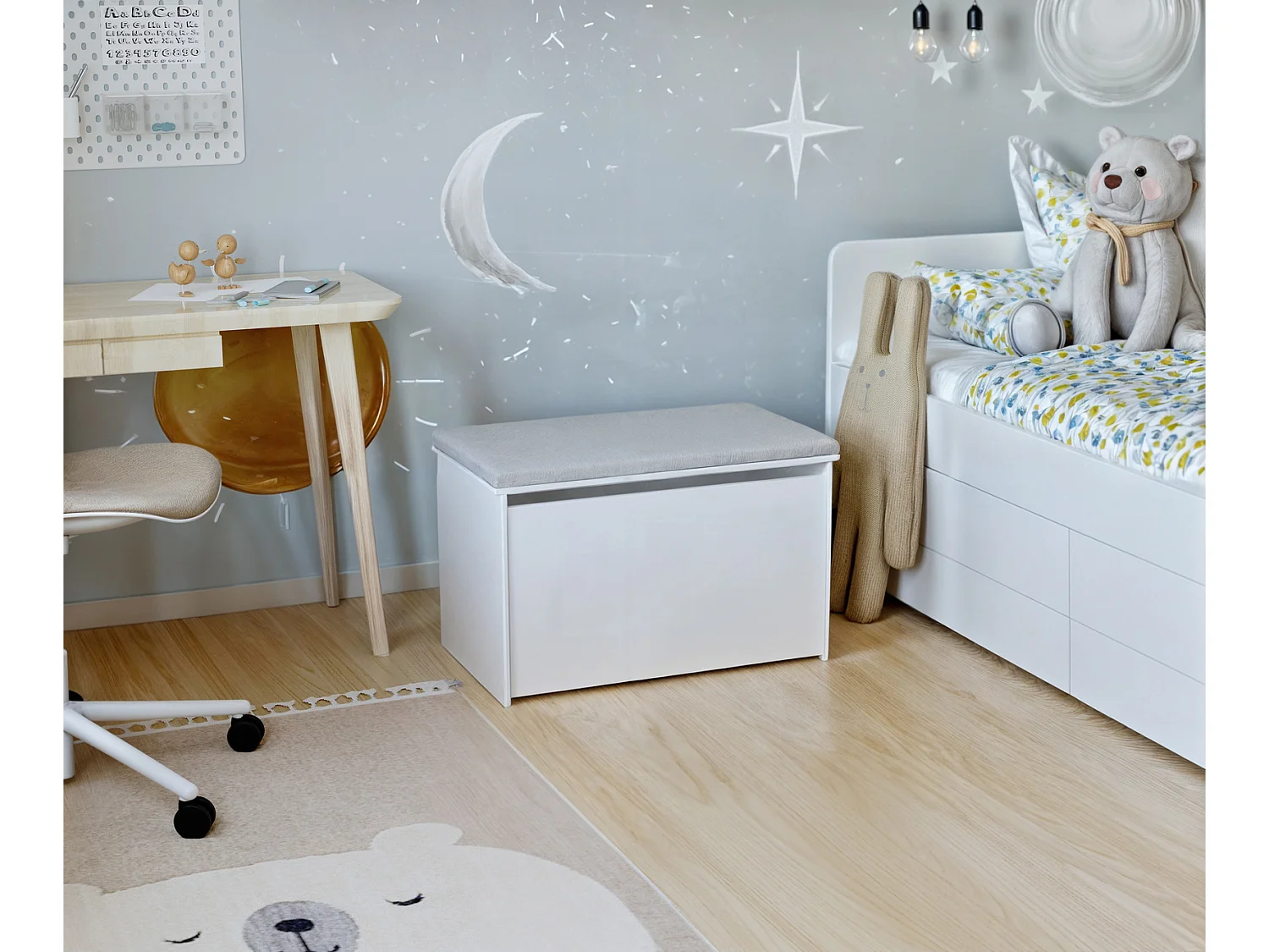 Spielzeugtruhe Daria - Sicherer und stilvoller Stauraum für Kinderzimmer