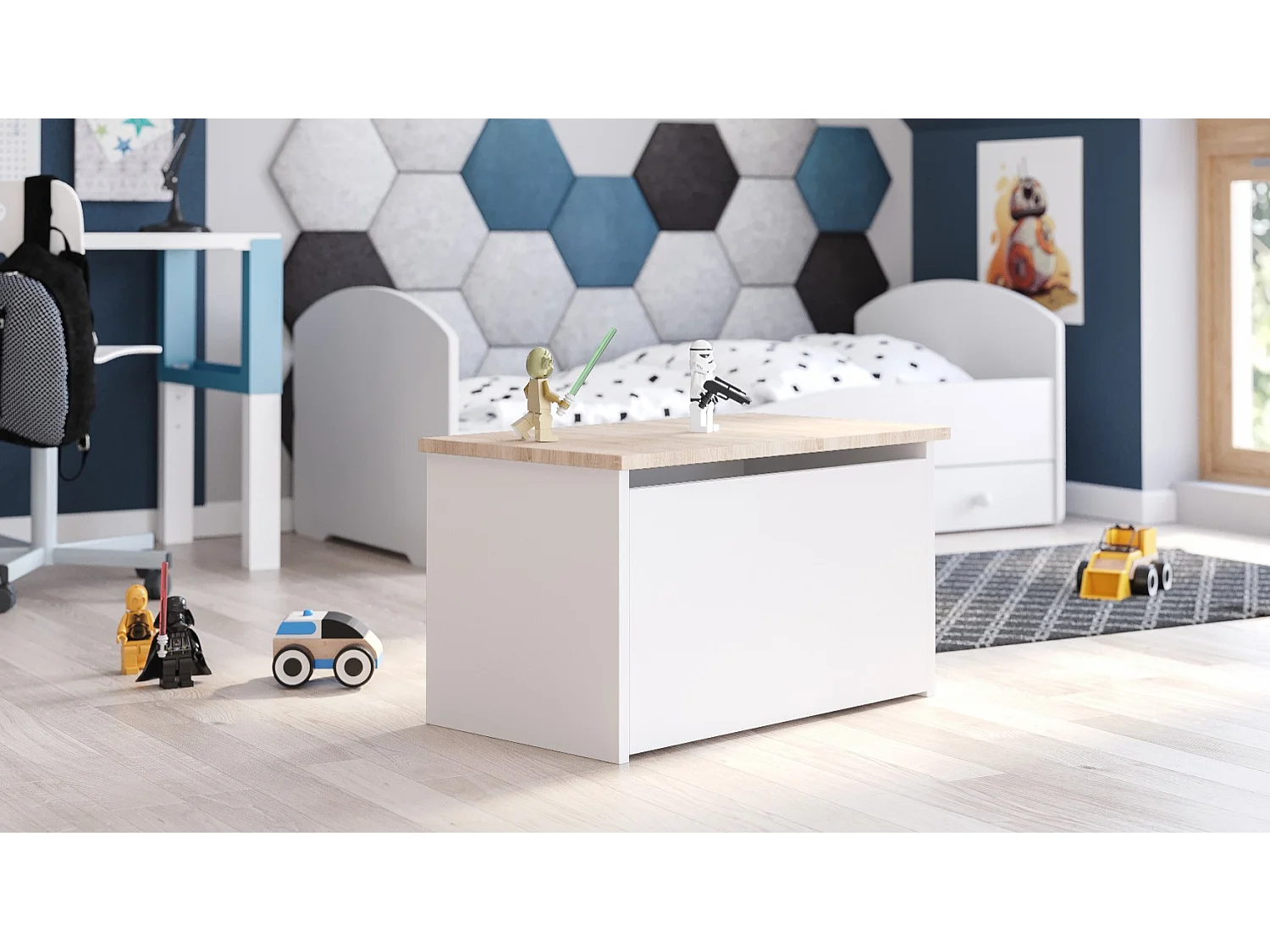 Spielzeugtruhe Daria - Sicherer und stilvoller Stauraum für Kinderzimmer