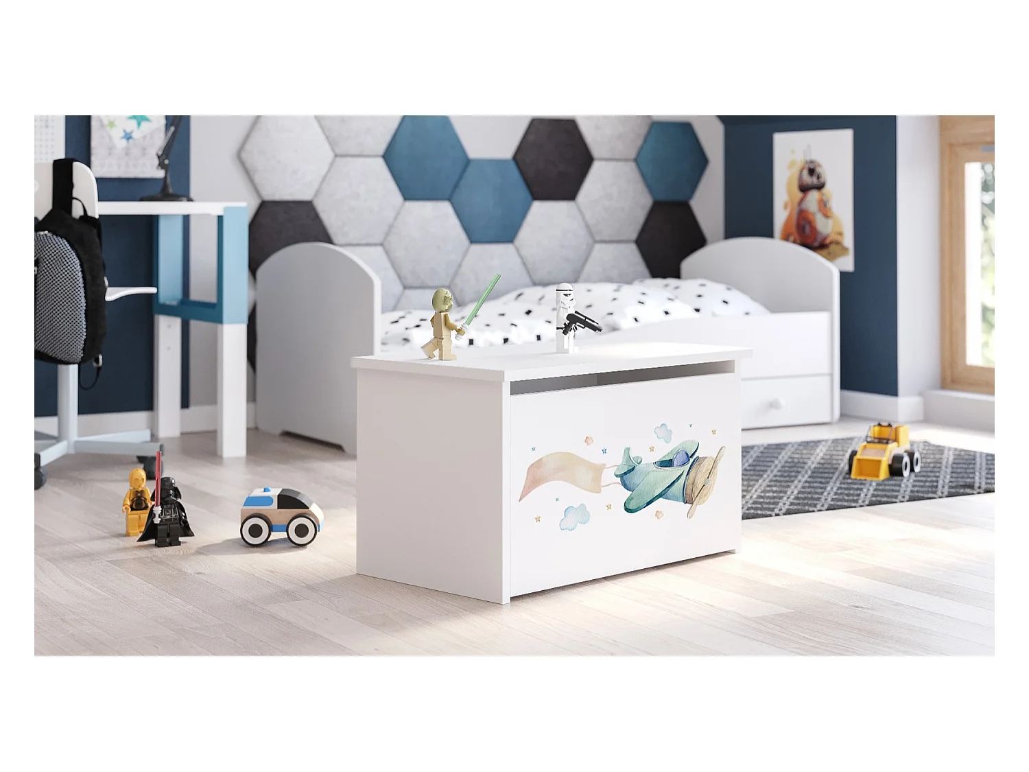 Spielzeugtruhe Daria - Sicherer und stilvoller Stauraum für Kinderzimmer