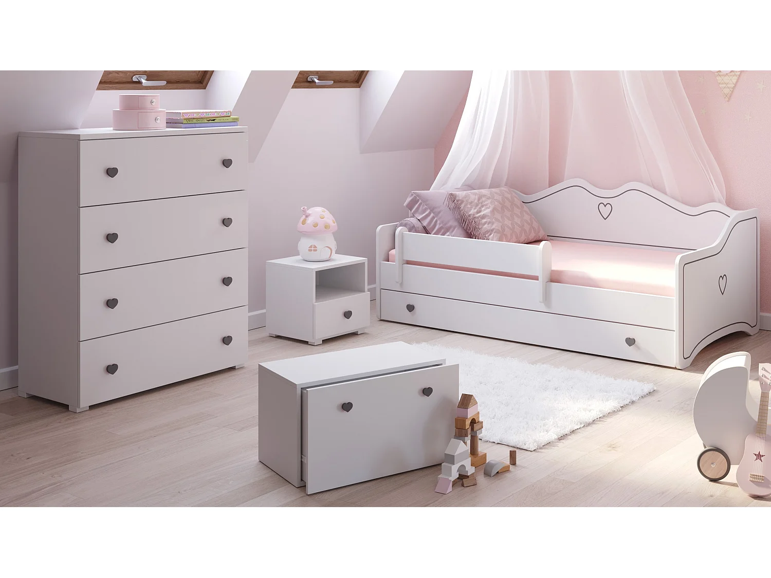 Spielzeugtruhe Inga - Sicherer und stilvoller Stauraum für Kinderzimmer