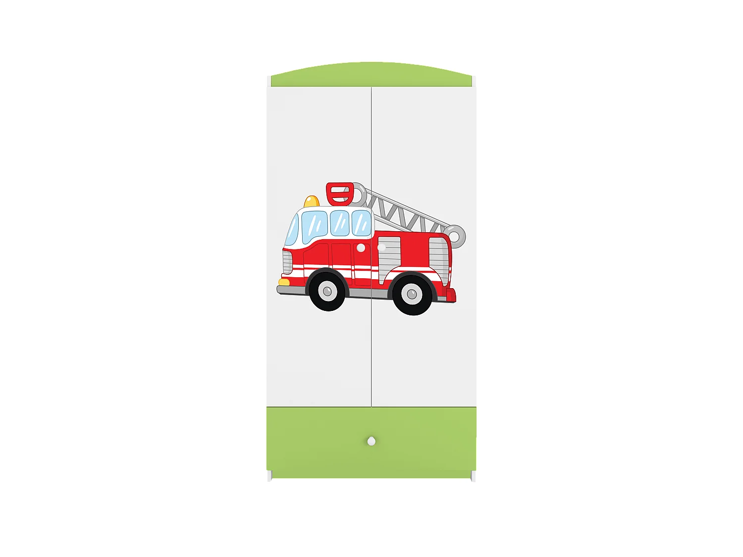 Kinderkleiderschrank Babydreams Drehtürenschrank Kleiderschrank Löschzug Grün