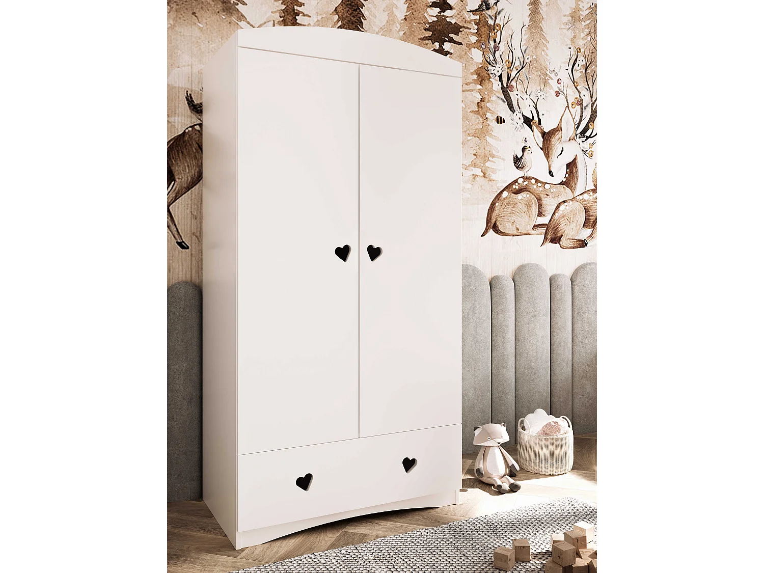 Kinderkleiderschrank Julia Drehtürenschrank Kleiderschrank