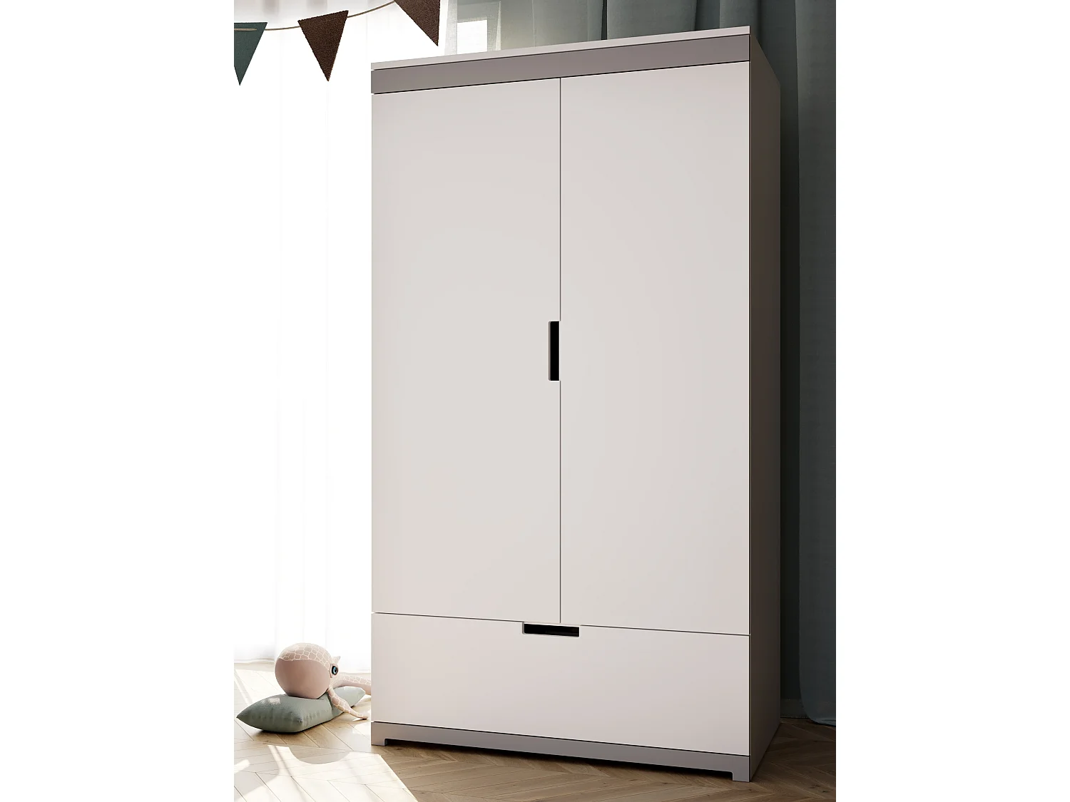 Kinderkleiderschrank Kubi Drehtürenschrank Kleiderschrank