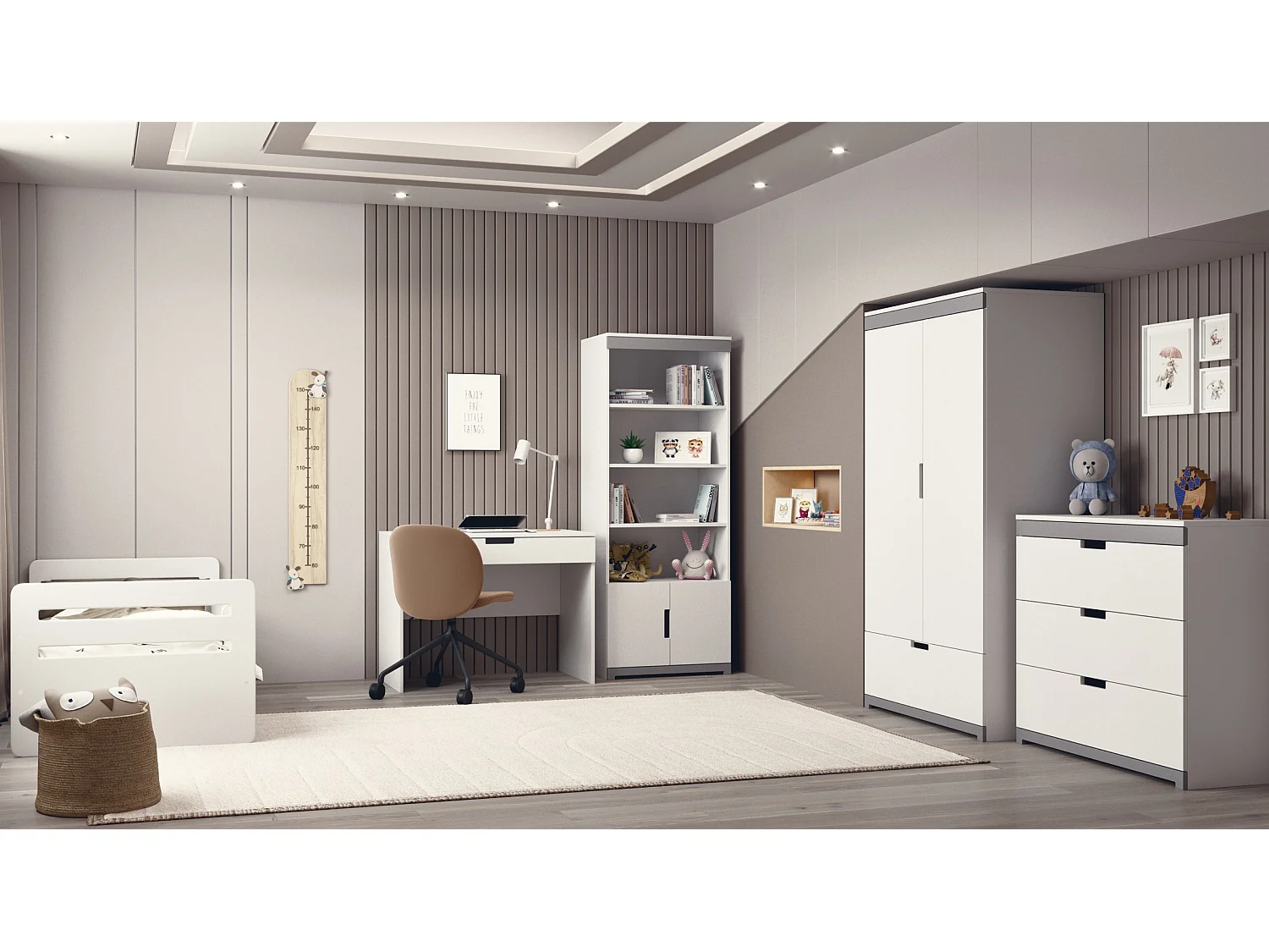 Kinderkleiderschrank Kubi Drehtürenschrank Kleiderschrank