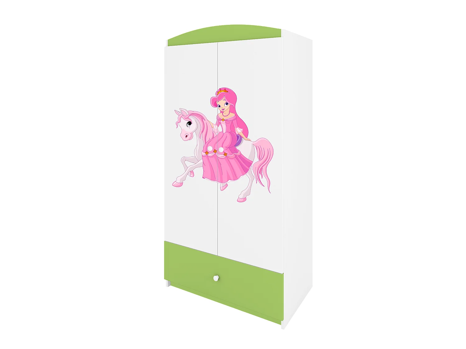 Kinderkleiderschrank Babydreams Drehtürenschrank Kleiderschrank Prinzessin II Grün