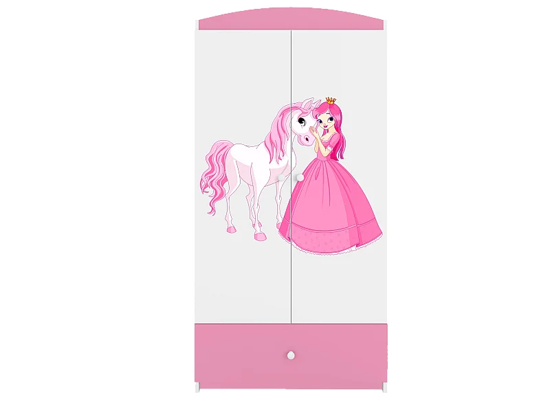 Kinderkleiderschrank Babydreams Drehtürenschrank Kleiderschrank Prinzessin I Hellrosa