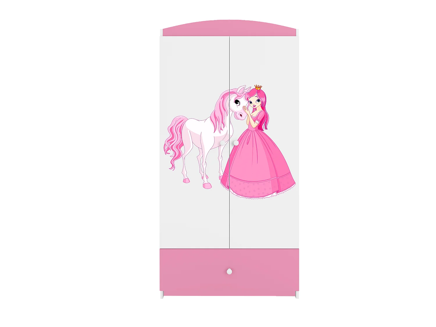 Kinderkleiderschrank Babydreams Drehtürenschrank Kleiderschrank Prinzessin I Hellrosa