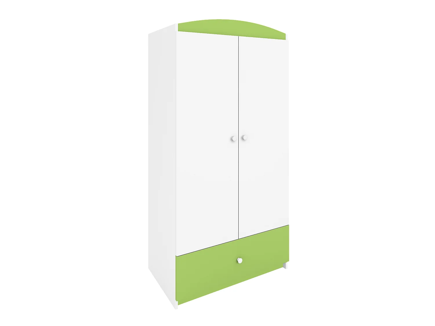 Kinderkleiderschrank Babydreams Drehtürenschrank Kleiderschrank Basic Grün