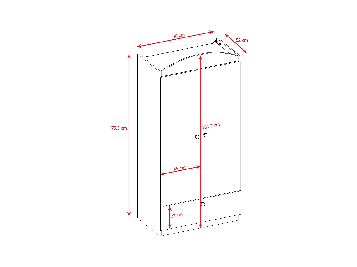Kinderkleiderschrank Babydreams Drehtürenschrank Kleiderschrank Basic Grün