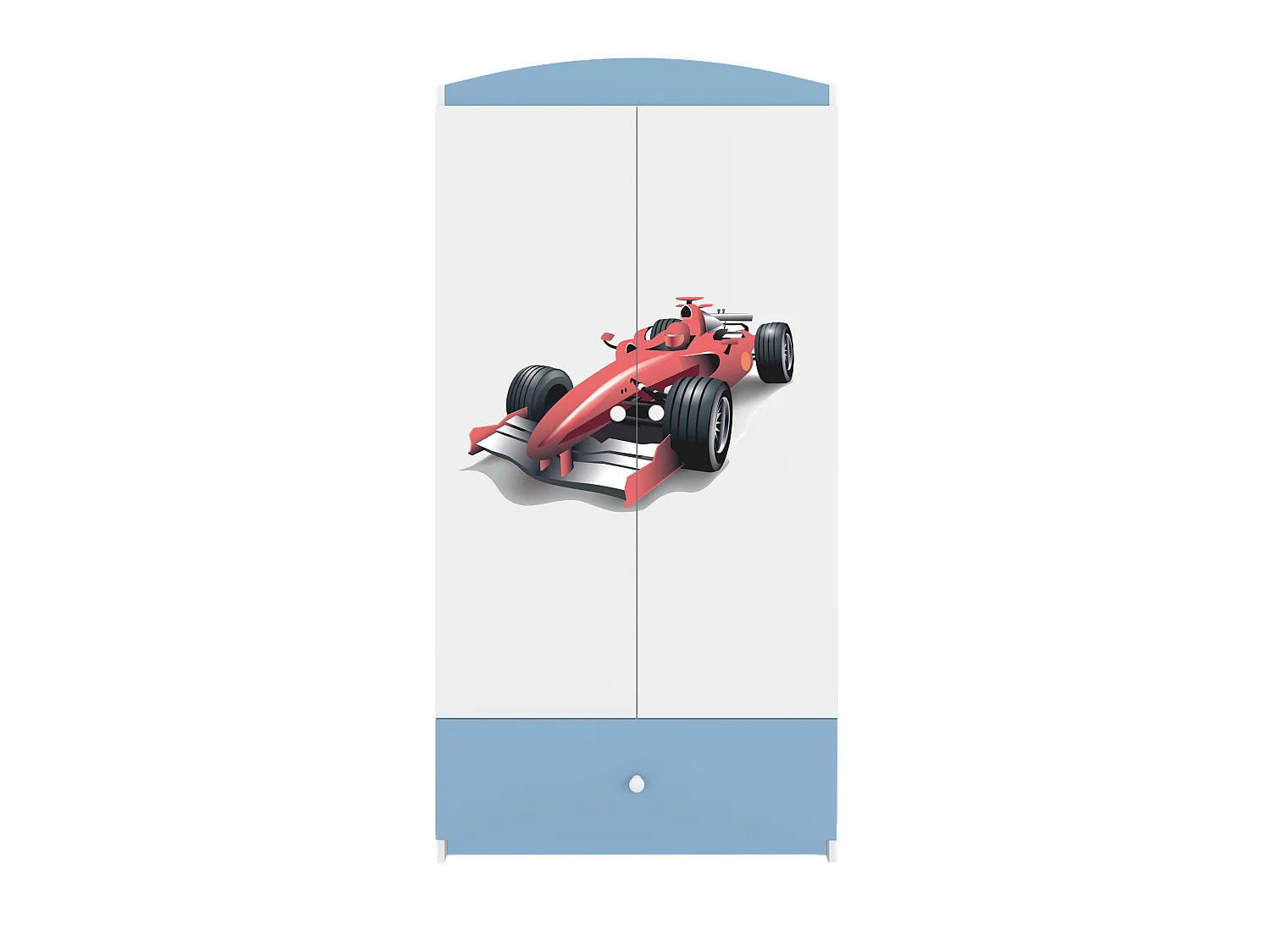 Kinderkleiderschrank Babydreams Drehtürenschrank Kleiderschrank Formel 1 Blau