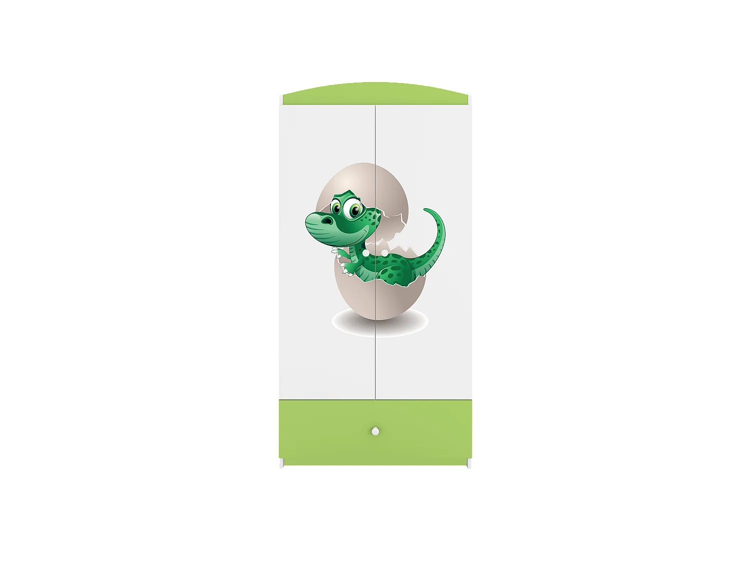 Kinderkleiderschrank Babydreams Drehtürenschrank Kleiderschrank Kleiner Dino Grün