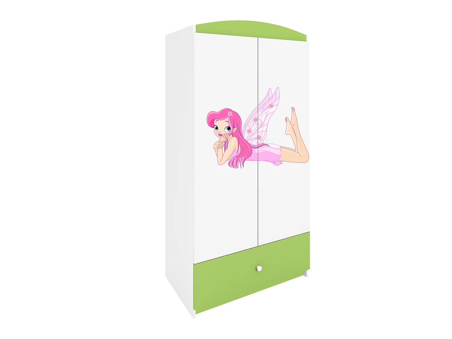 Kinderkleiderschrank Babydreams Drehtürenschrank Kleiderschrank Elfe II Grün