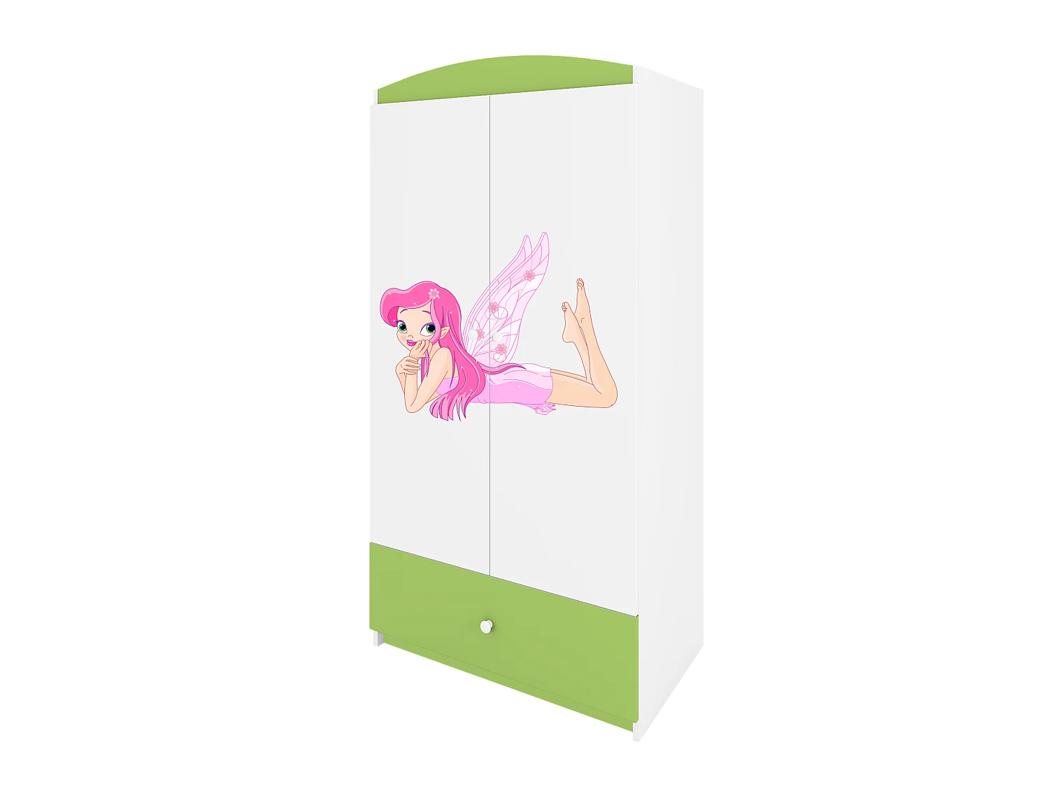 Kinderkleiderschrank Babydreams Drehtürenschrank Kleiderschrank Elfe II Grün