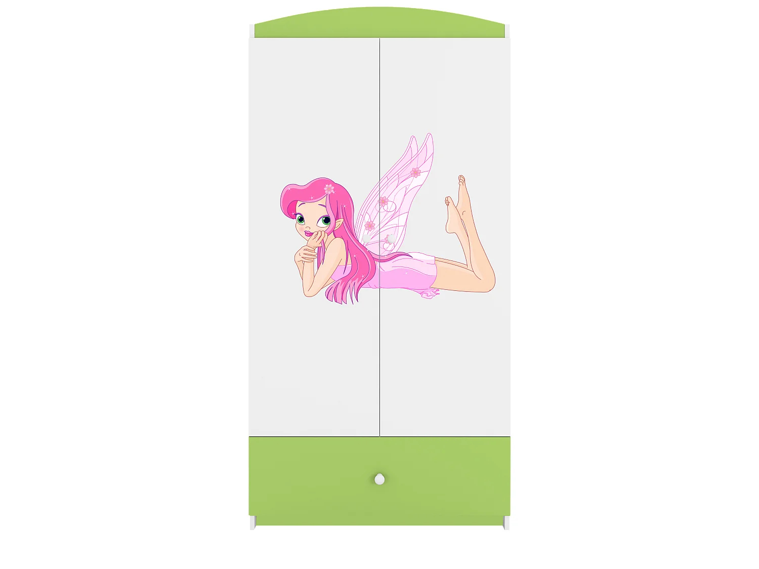 Kinderkleiderschrank Babydreams Drehtürenschrank Kleiderschrank Elfe II Grün