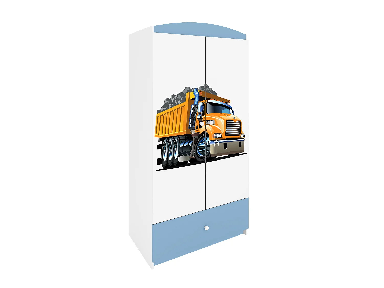 Kinderkleiderschrank Babydreams Drehtürenschrank Kleiderschrank Lastwagen Blau