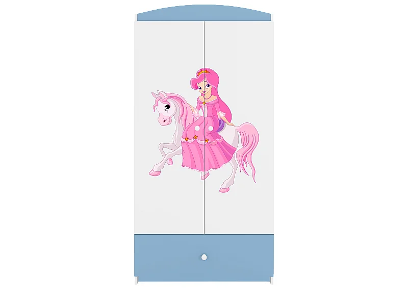 Kinderkleiderschrank Babydreams Drehtürenschrank Kleiderschrank Prinzessin II Blau