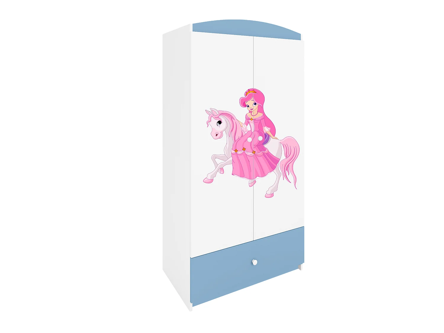 Kinderkleiderschrank Babydreams Drehtürenschrank Kleiderschrank Prinzessin II Blau