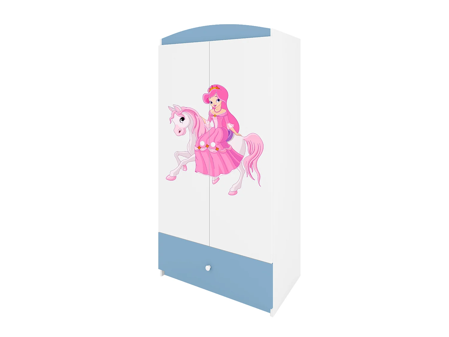 Kinderkleiderschrank Babydreams Drehtürenschrank Kleiderschrank Prinzessin II Blau