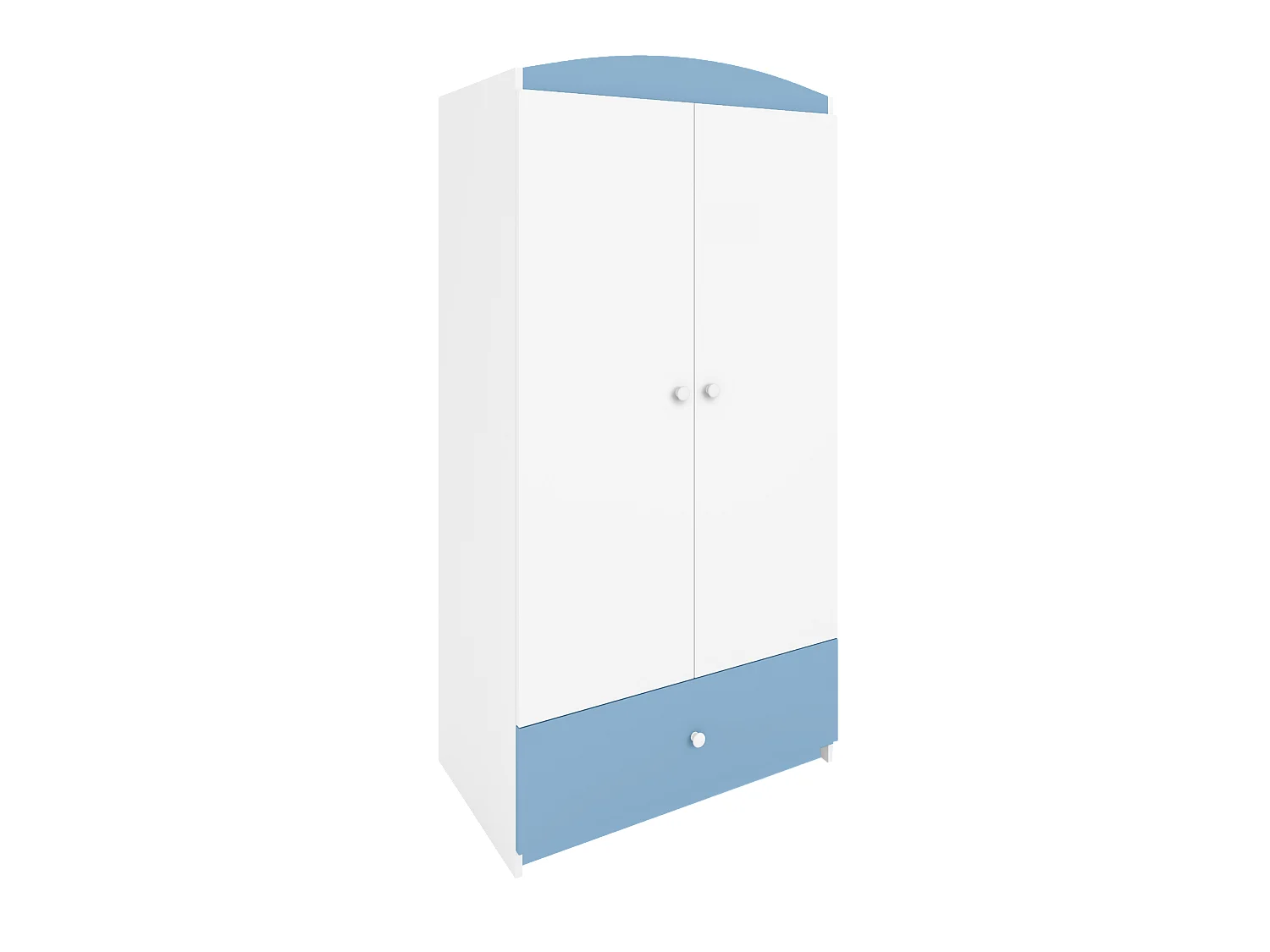 Kinderkleiderschrank Babydreams Drehtürenschrank Kleiderschrank Basic Blau