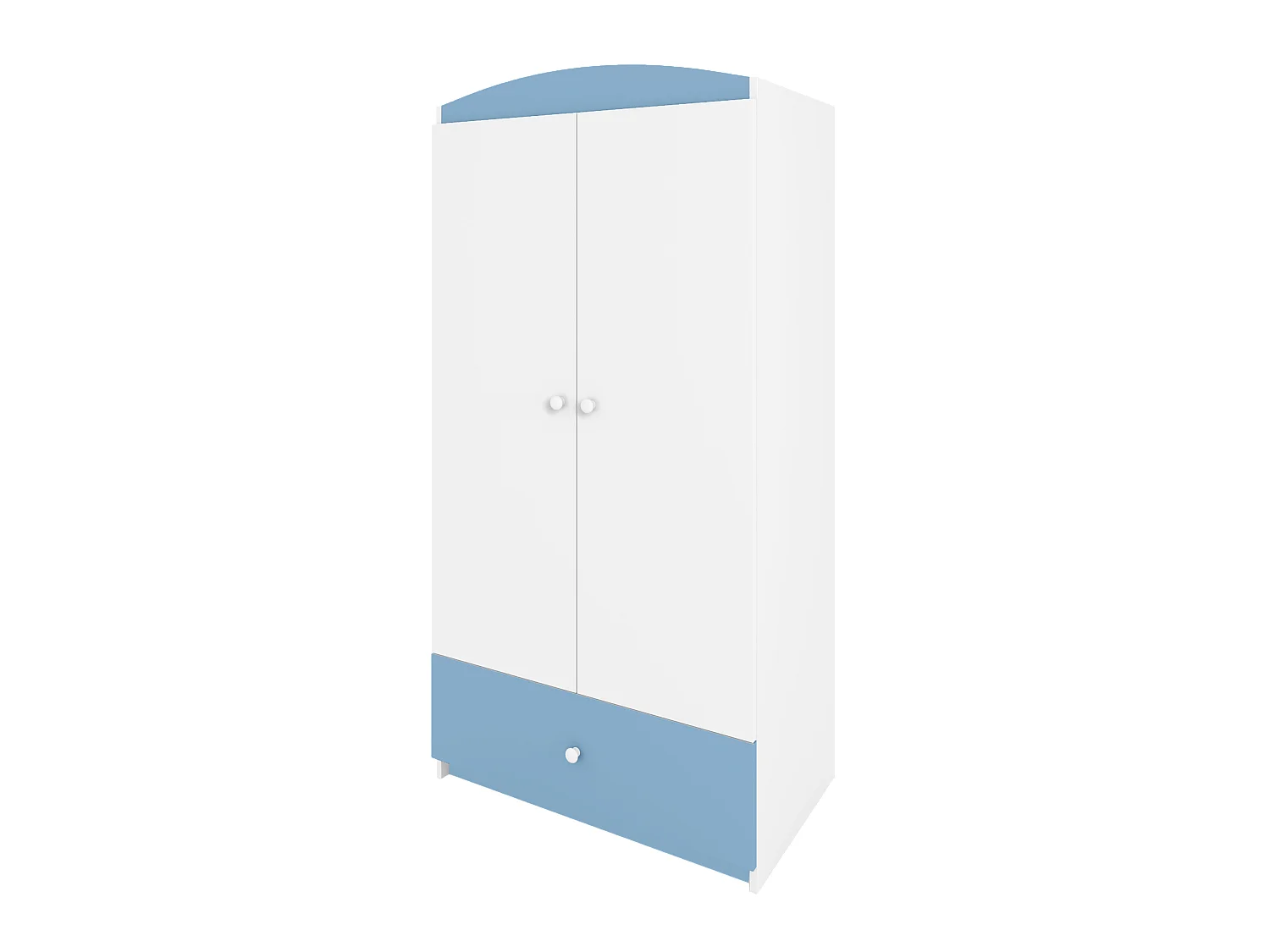 Kinderkleiderschrank Babydreams Drehtürenschrank Kleiderschrank Basic Blau