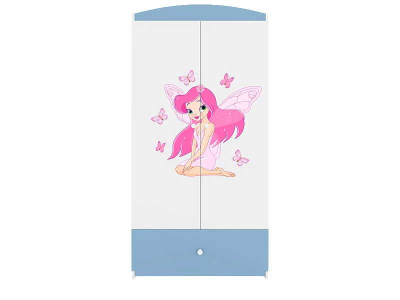 Kinderkleiderschrank Babydreams Drehtürenschrank Kleiderschrank Elfe I Blau