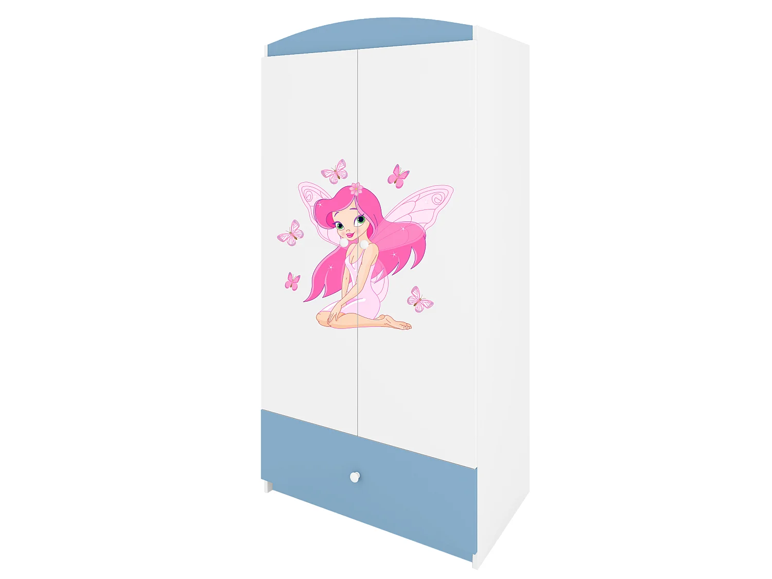 Kinderkleiderschrank Babydreams Drehtürenschrank Kleiderschrank Elfe I Blau