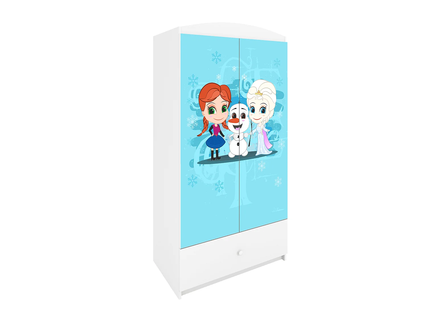 Kinderkleiderschrank Babydreams Drehtürenschrank Kleiderschrank Eisberg Weiß