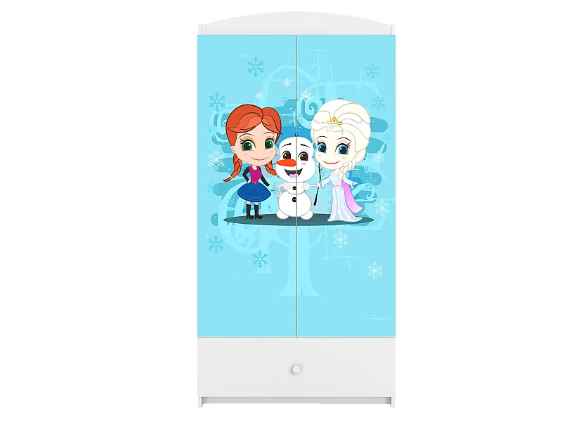 Kinderkleiderschrank Babydreams Drehtürenschrank Kleiderschrank Eisberg Weiß