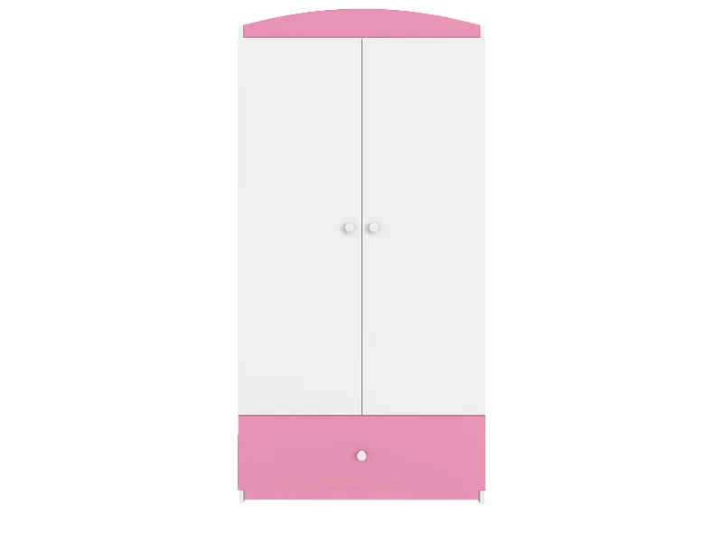 Kinderkleiderschrank Babydreams Drehtürenschrank Kleiderschrank Basic Hellrosa