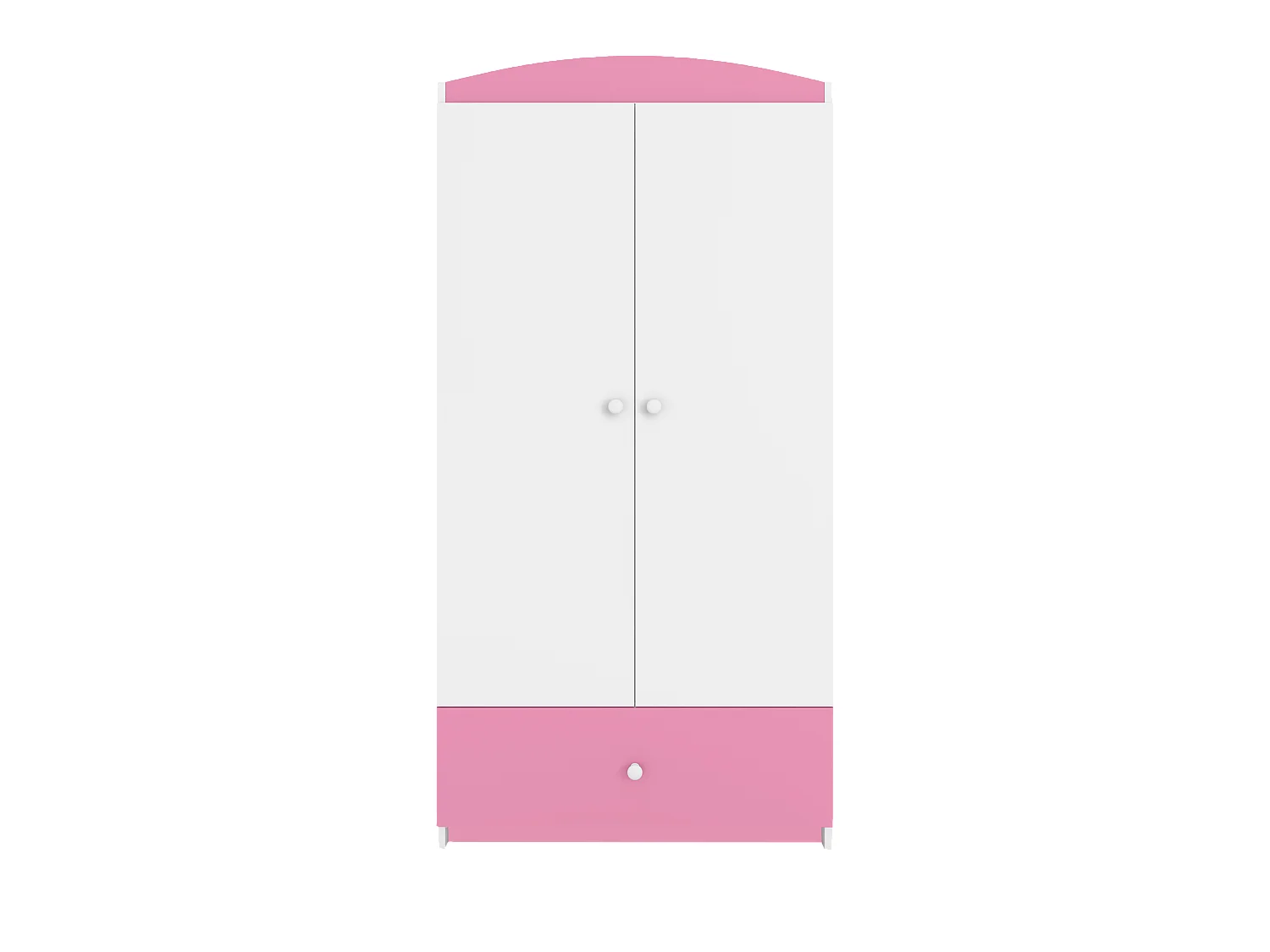 Kinderkleiderschrank Babydreams Drehtürenschrank Kleiderschrank Basic Hellrosa