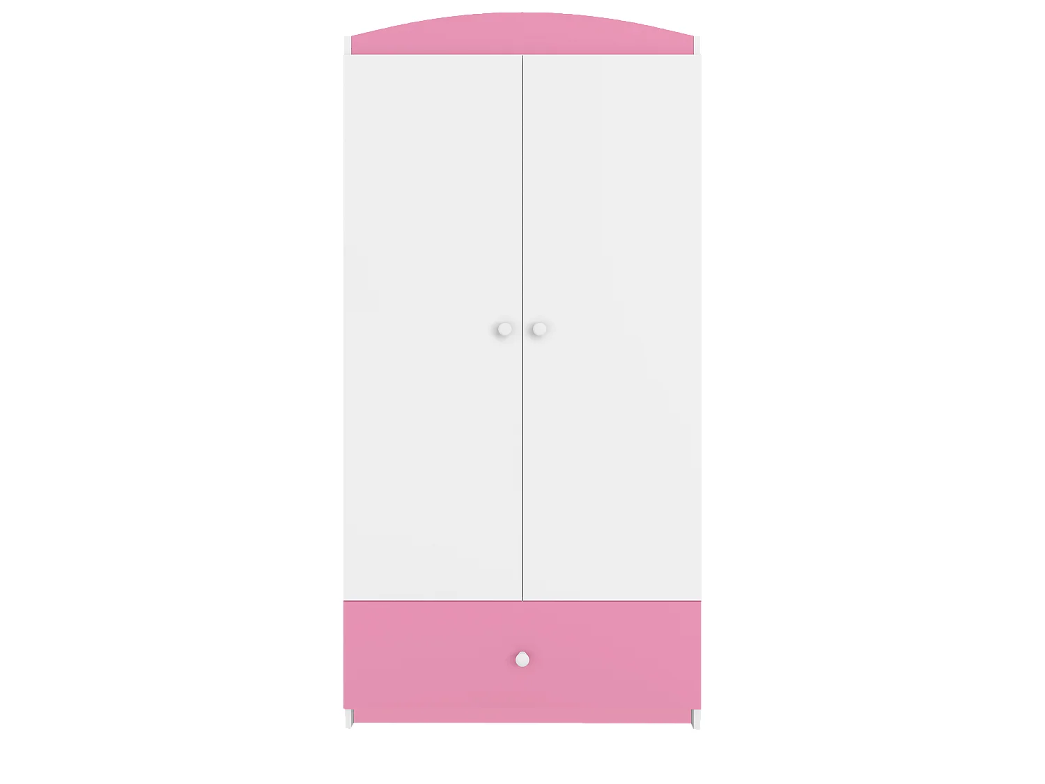 Kinderkleiderschrank Babydreams Drehtürenschrank Kleiderschrank Basic Hellrosa