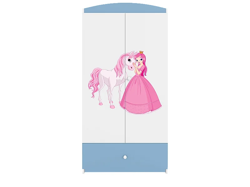 Kinderkleiderschrank Babydreams Drehtürenschrank Kleiderschrank Prinzessin I Blau