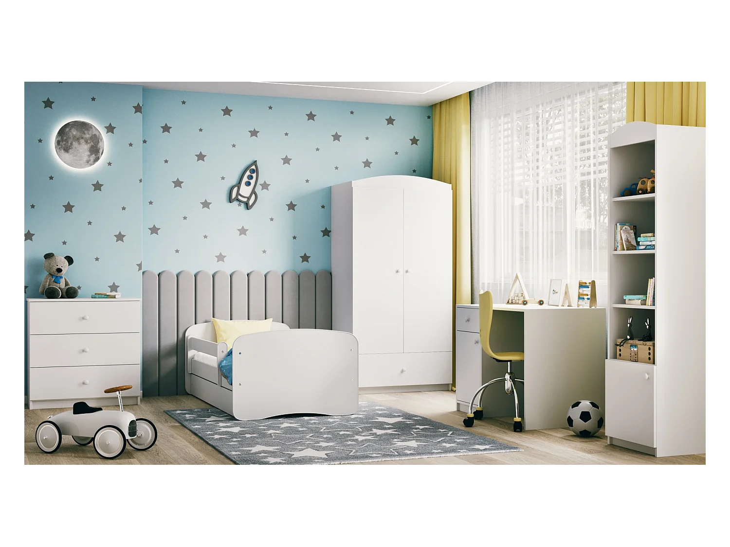 Kinderkleiderschrank Babydreams Drehtürenschrank Kleiderschrank Basic Weiß