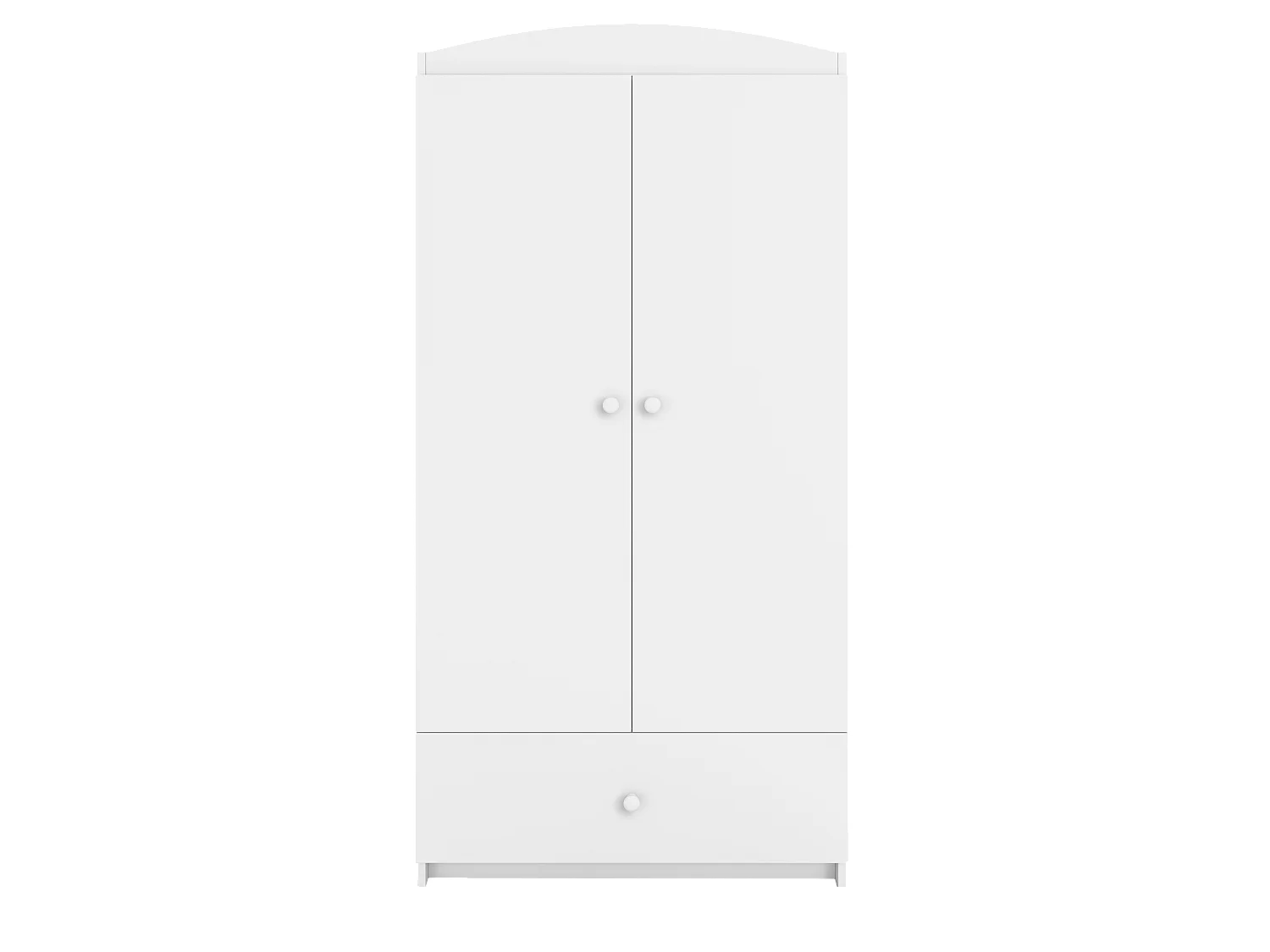 Kinderkleiderschrank Babydreams Drehtürenschrank Kleiderschrank Basic Weiß