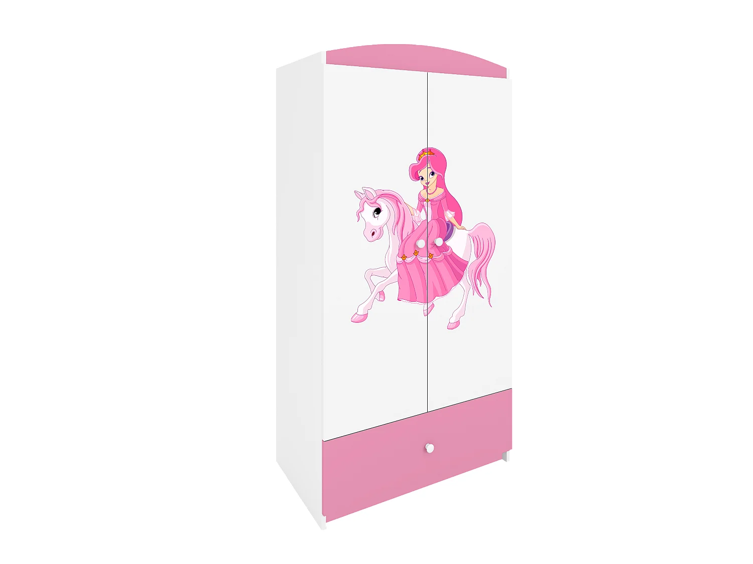 Kinderkleiderschrank Babydreams Drehtürenschrank Kleiderschrank Prinzessin II Hellrosa