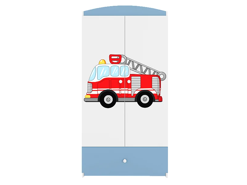 Kinderkleiderschrank Babydreams Drehtürenschrank Kleiderschrank Löschzug Blau