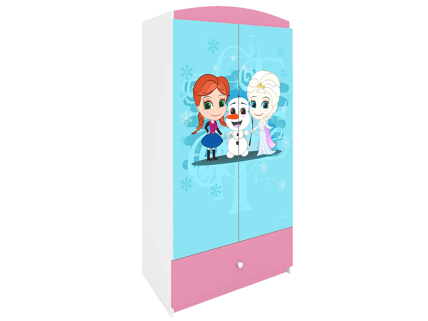 Kinderkleiderschrank Babydreams Drehtürenschrank Kleiderschrank Eisberg Hellrosa