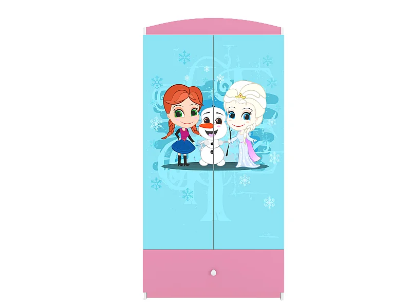 Kinderkleiderschrank Babydreams Drehtürenschrank Kleiderschrank Eisberg Hellrosa