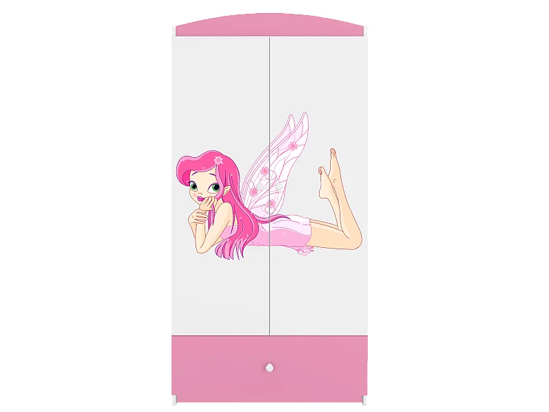 Kinderkleiderschrank Babydreams Drehtürenschrank Kleiderschrank Elfe II Hellrosa