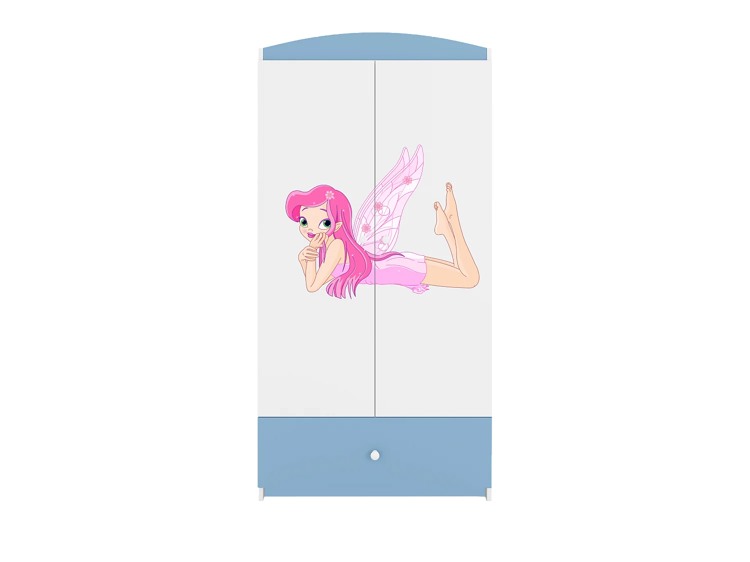 Kinderkleiderschrank Babydreams Drehtürenschrank Kleiderschrank Elfe II Blau