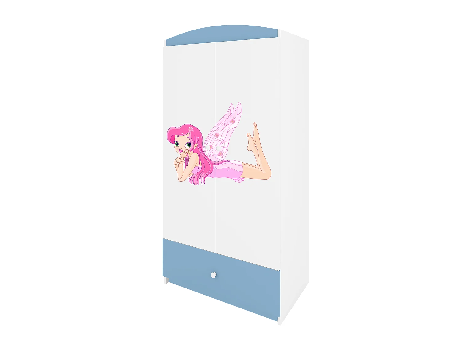 Kinderkleiderschrank Babydreams Drehtürenschrank Kleiderschrank Elfe II Blau